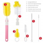 Baby Bottle and Nipple Cleaning Brush (6PCS) Pink