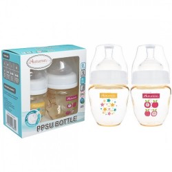 Autumnz - PPSU Wide Neck Feeding Bottle 4oz/120ml (Twin Pack) (RANDOM)