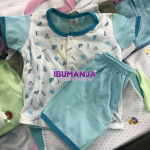 NEWBORN T-SHIRT/ SELUAR PENDEK & LENGAN PENDEK / BLUE