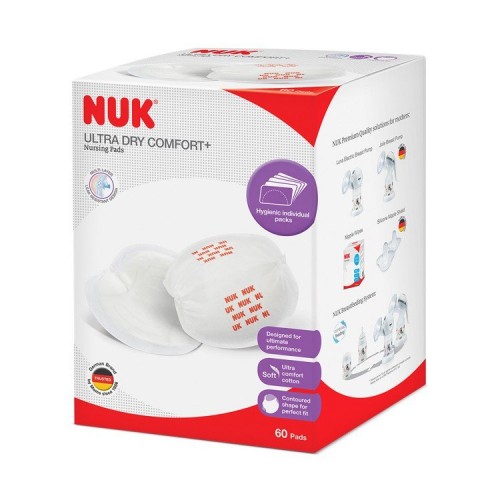 NU40252624 NUK Ultra Dry Comfort Plus Nursing Breast Pads 60pcs