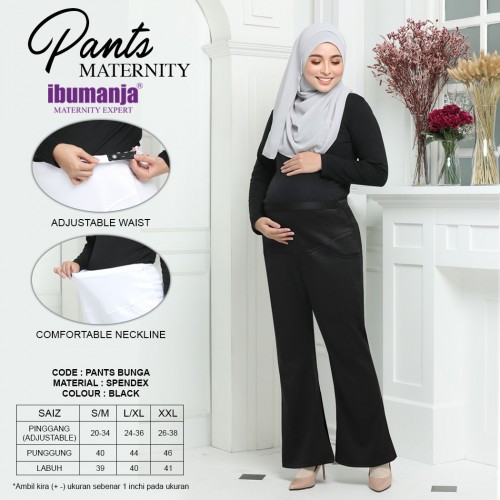 Maternity Pants by Ibumanja (hitam)
