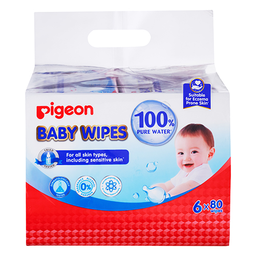 PG 78100 Pigeon BABY WIPES 80S WTR BASE 6IN1