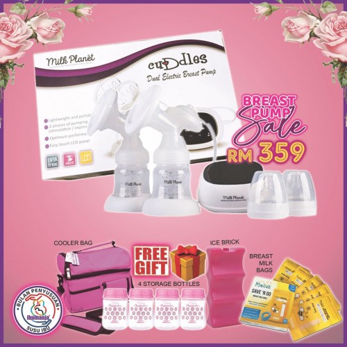 Milk Planet Cuddles Double Electric Breast Pump (FREE GIFT A)